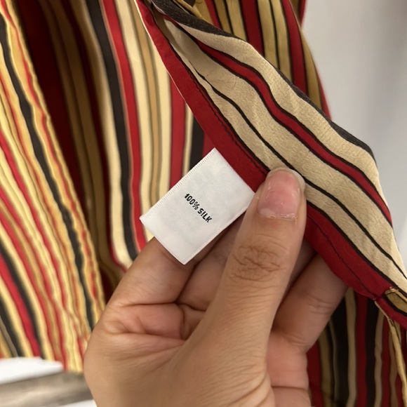 Josephine chaus striped silk shirt, size 6 - Picture 4 of 4